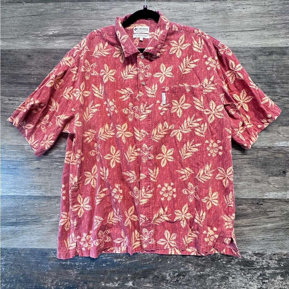 Columbia Red Casual Button Down Shirt